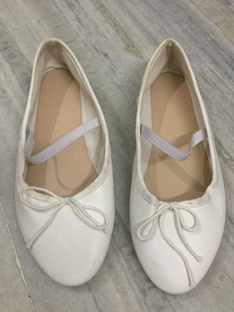 White Ballet Flats