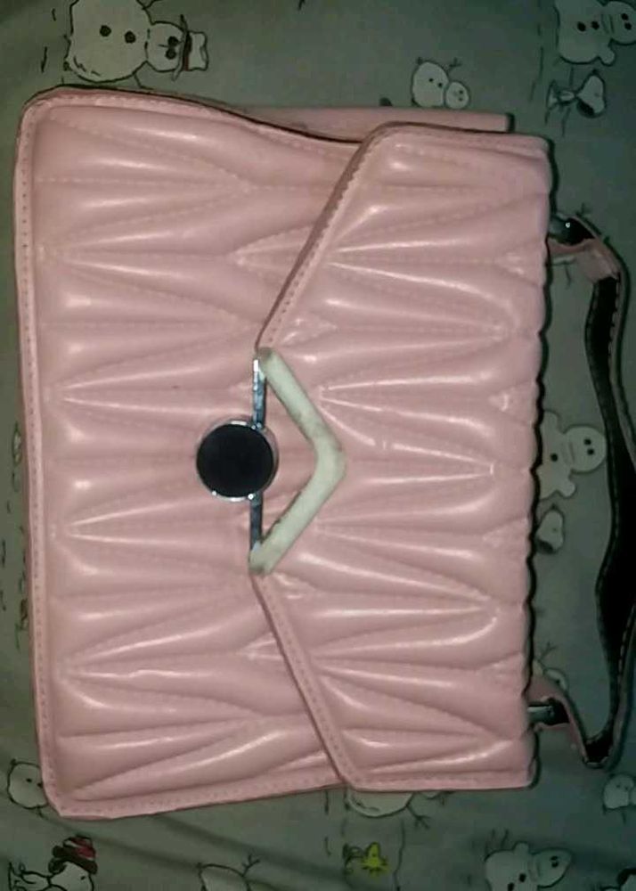 Chic Pink Quilted Clutch Bag