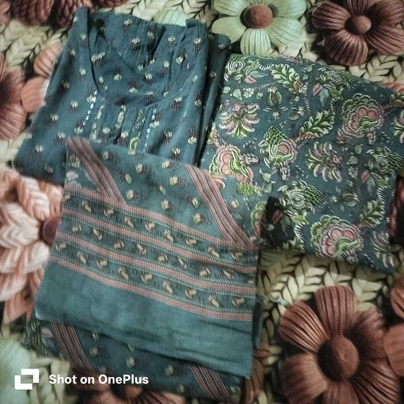 Designer Kurta Set with salwar and cotton dupatta