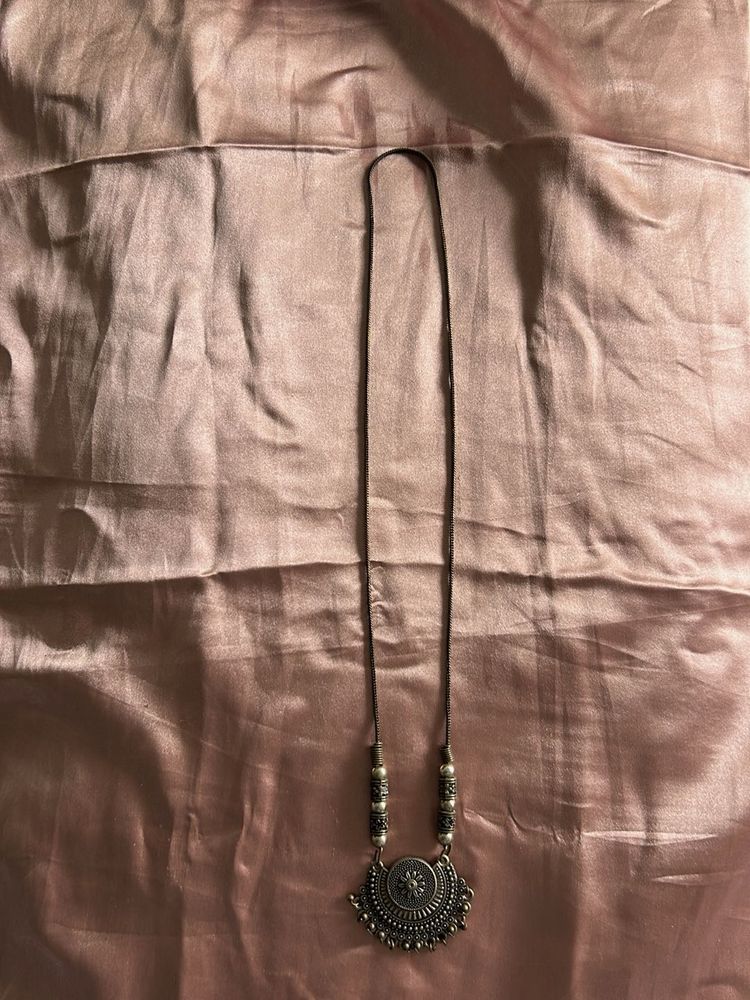 Bohemian Oxidized Silver Necklace