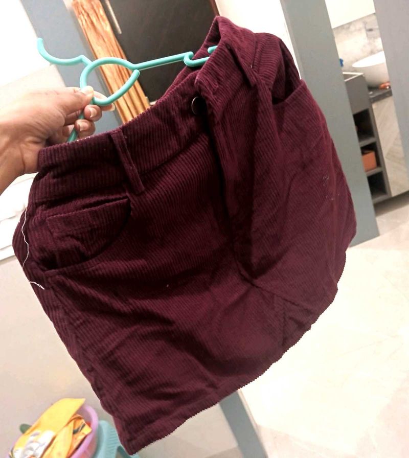 Sassafras Burgundy Skirt