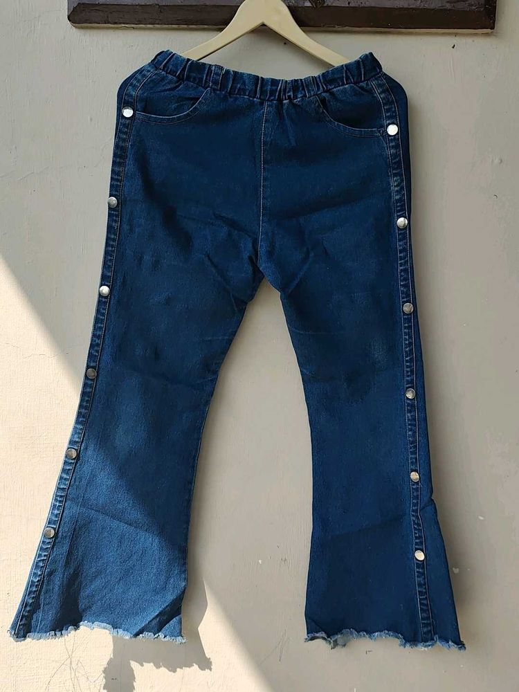 Blue Denim Bell Bottom Jeans