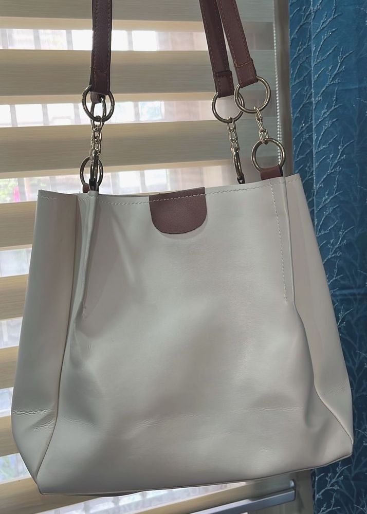 Chic White Tote Bag