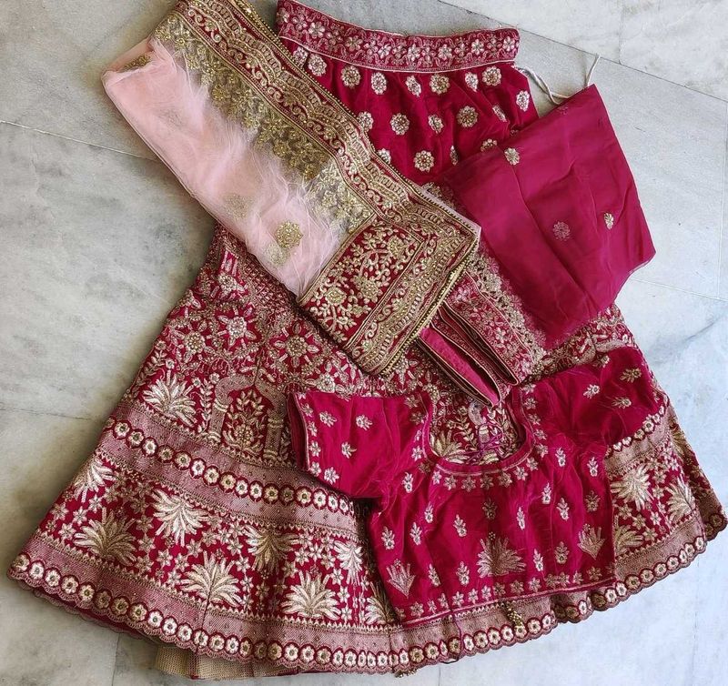 bridal lehenga choli set ( 2duppta)