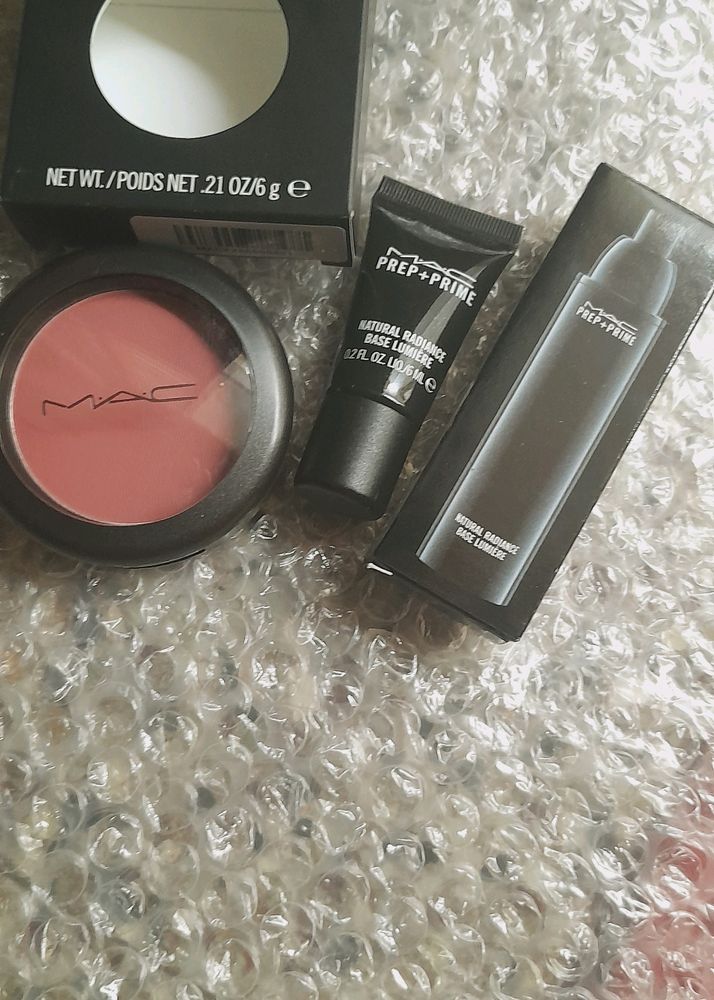 Combo Mac Original With Tag Blush And Primer Pink