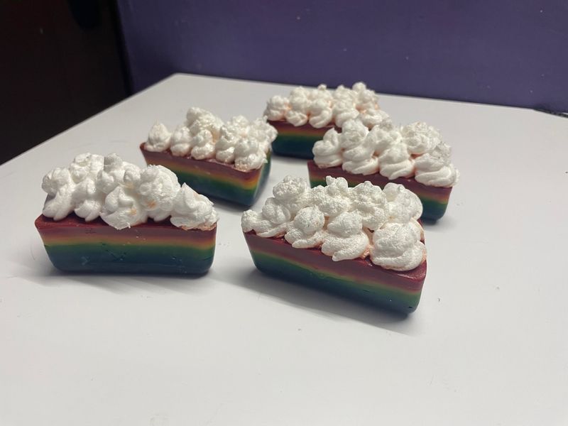 Rainbow Cake Slice Soap