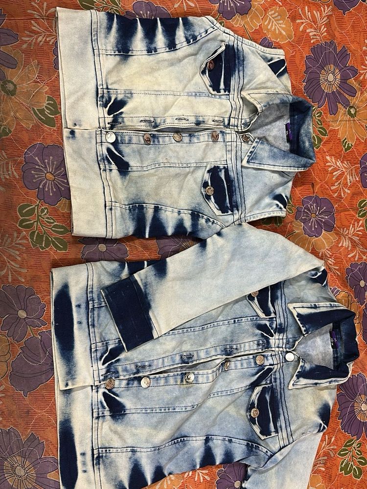 Stylish Blue Washed Denim Jacket…COMBO OF 2🔥🔥🗯️