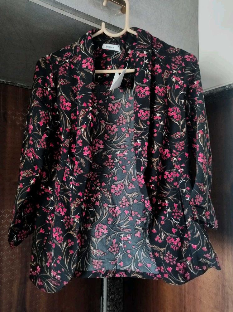 Floral Print Blazer