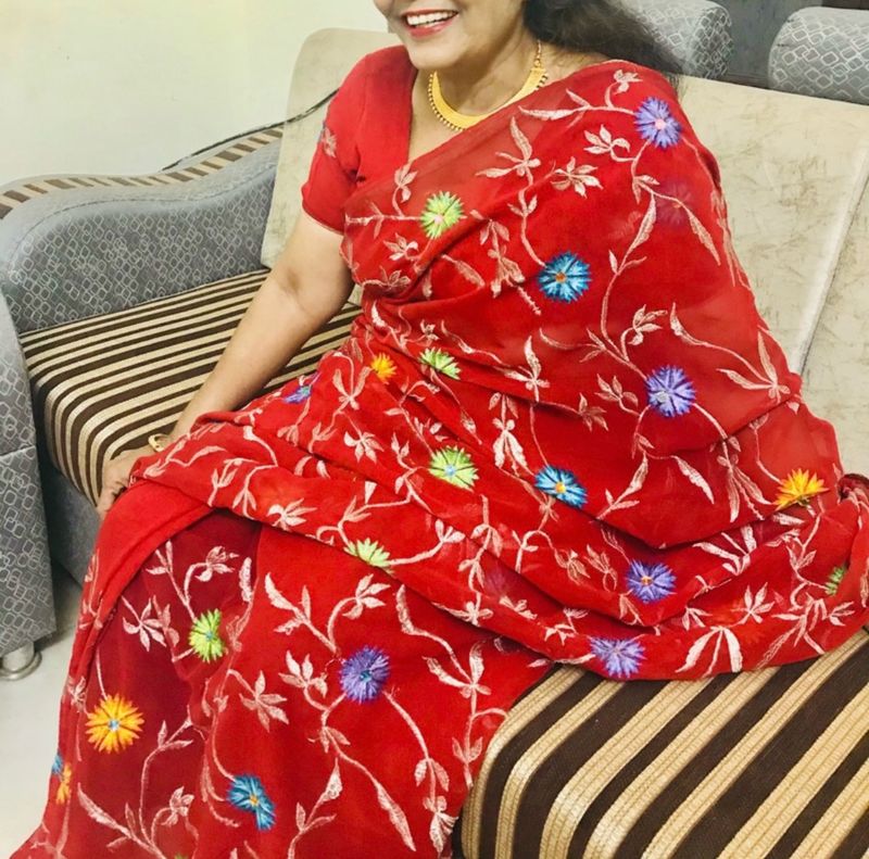 FESTIVE SPECIAL HEAVY RED SAREE