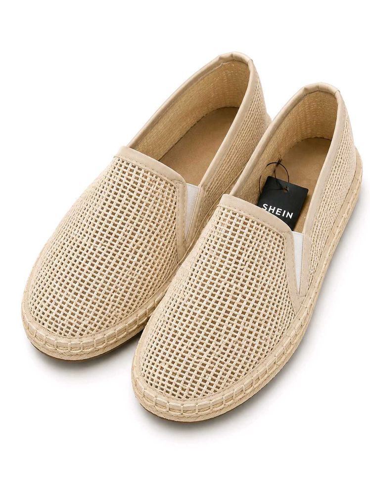 SHEIN Woven Espadrille Flats