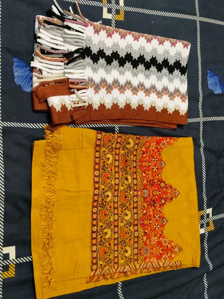 Beautiful Ethnic woolen stole of 2 sets