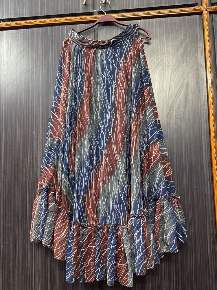 Bohemian Print Maxi Skirt