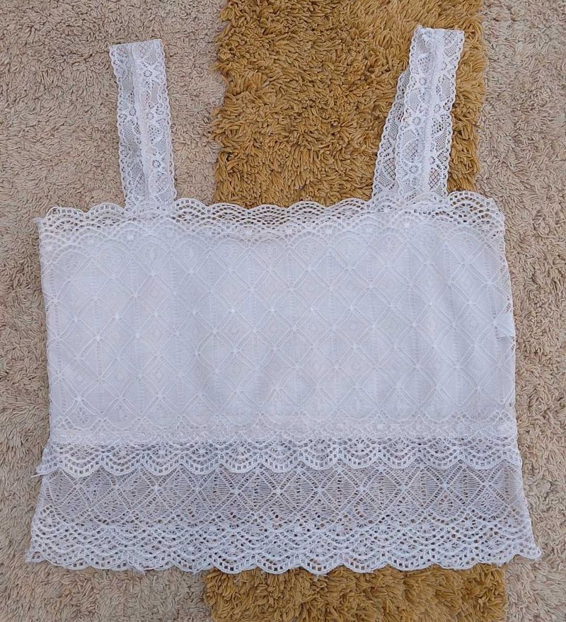 White Lace Bralette Top