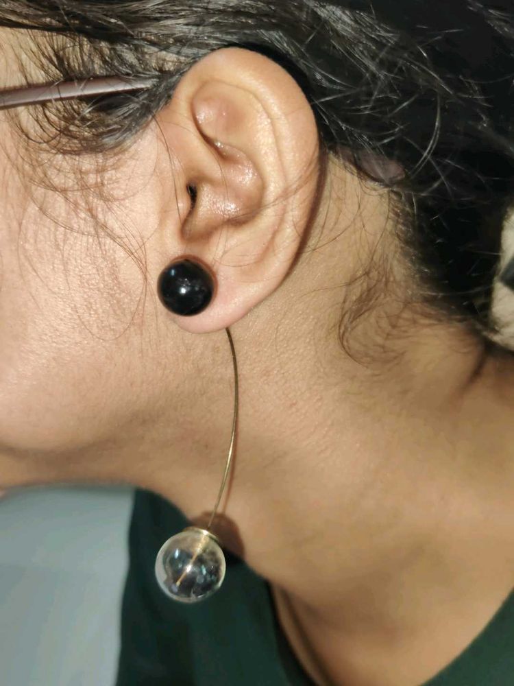 Beaded thread earrings