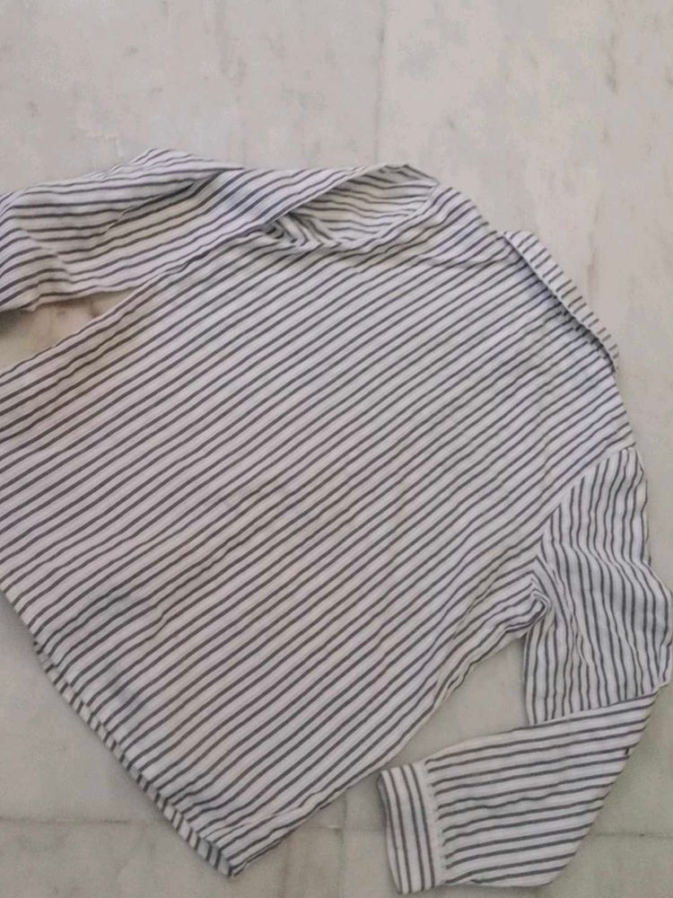 🤩Striped Cotton Kurta with Lace🤩