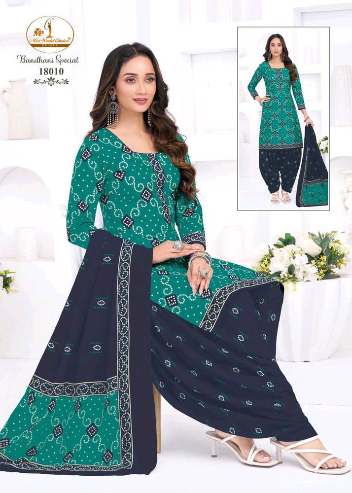 bandhani cotton ready to wear dress