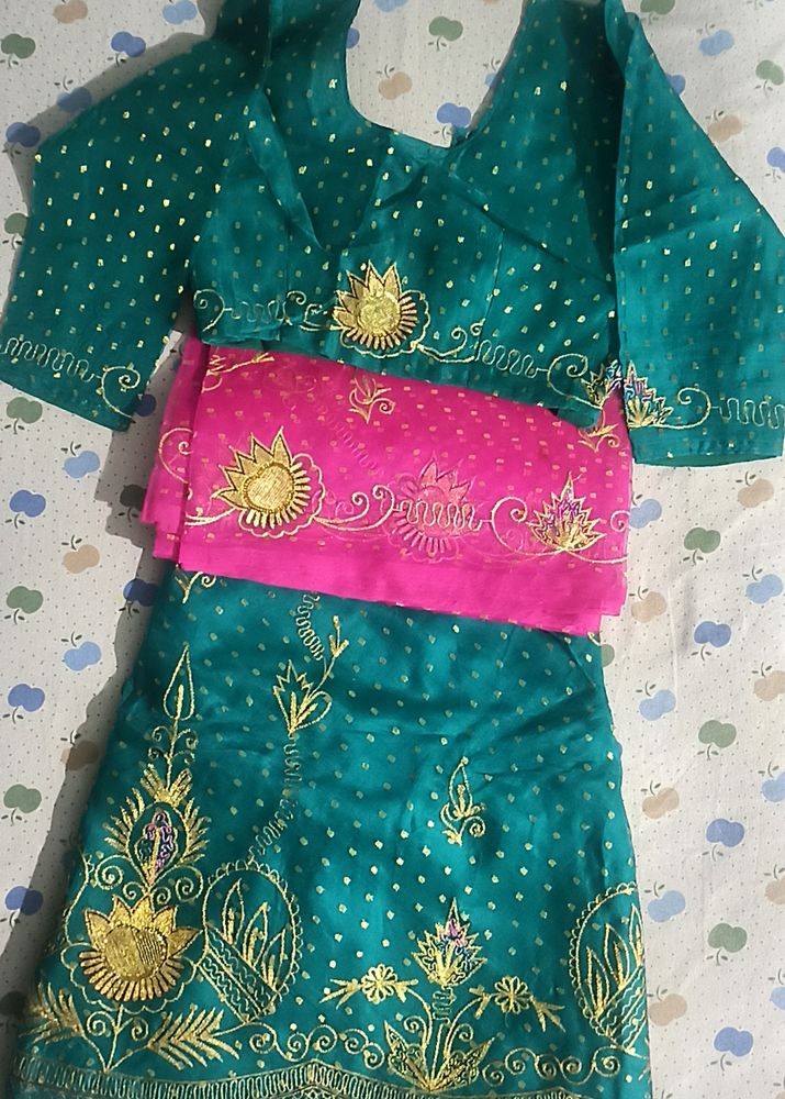 Antique Bridal Lehenga Stiched Blouse And Dup