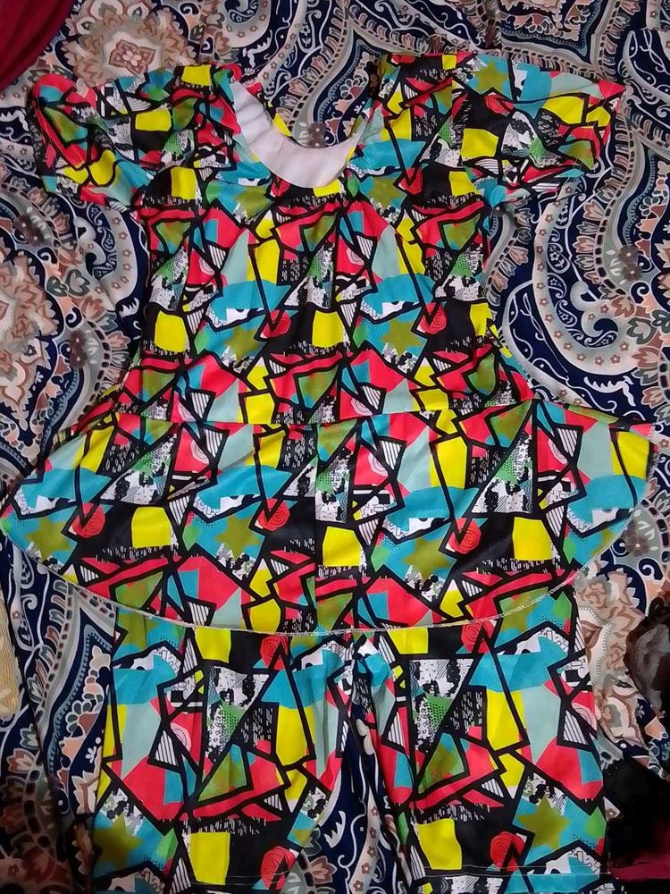 Vibrant Geometric Print Bikini Set