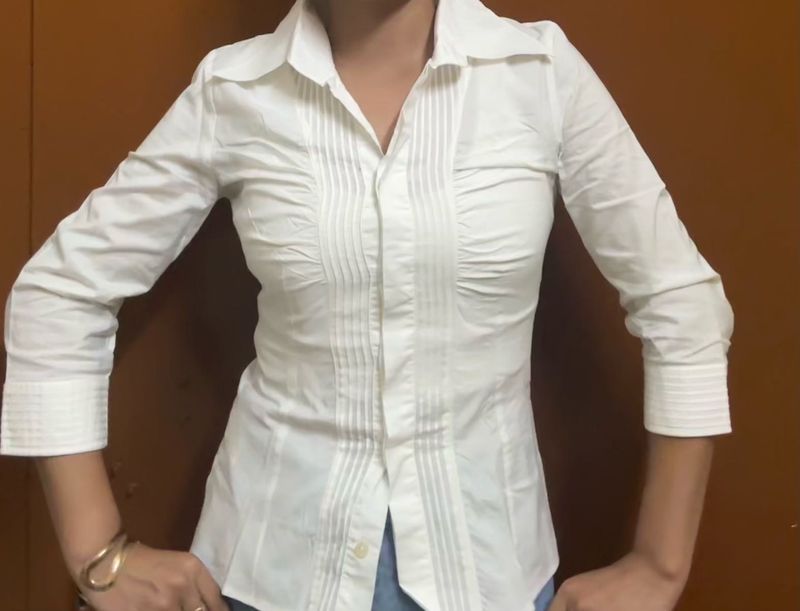 Classic White Button-Up Shirt