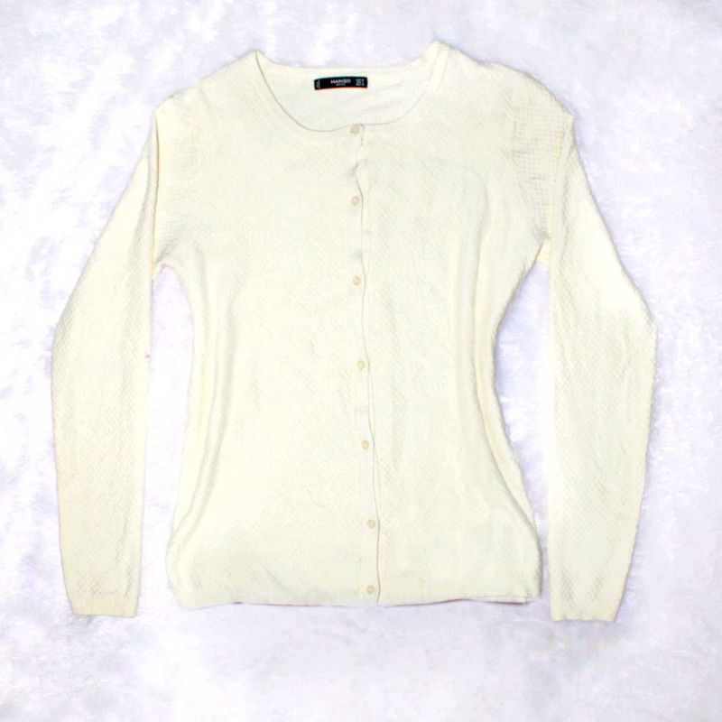 Cream Mango Cardigan