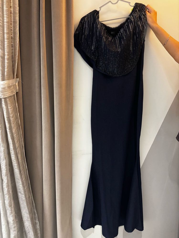 Embellished One Shoulder Dress