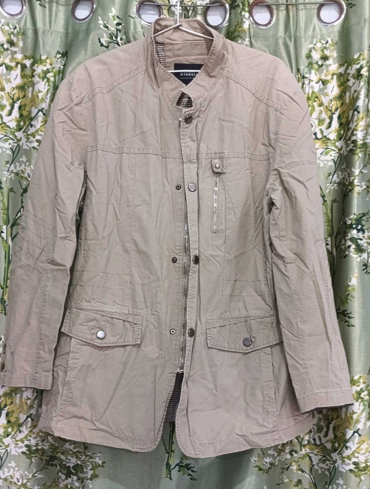 Men's Beige Cotton jacket