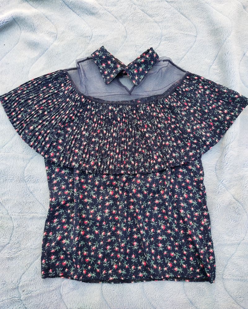 Floral Cape Top