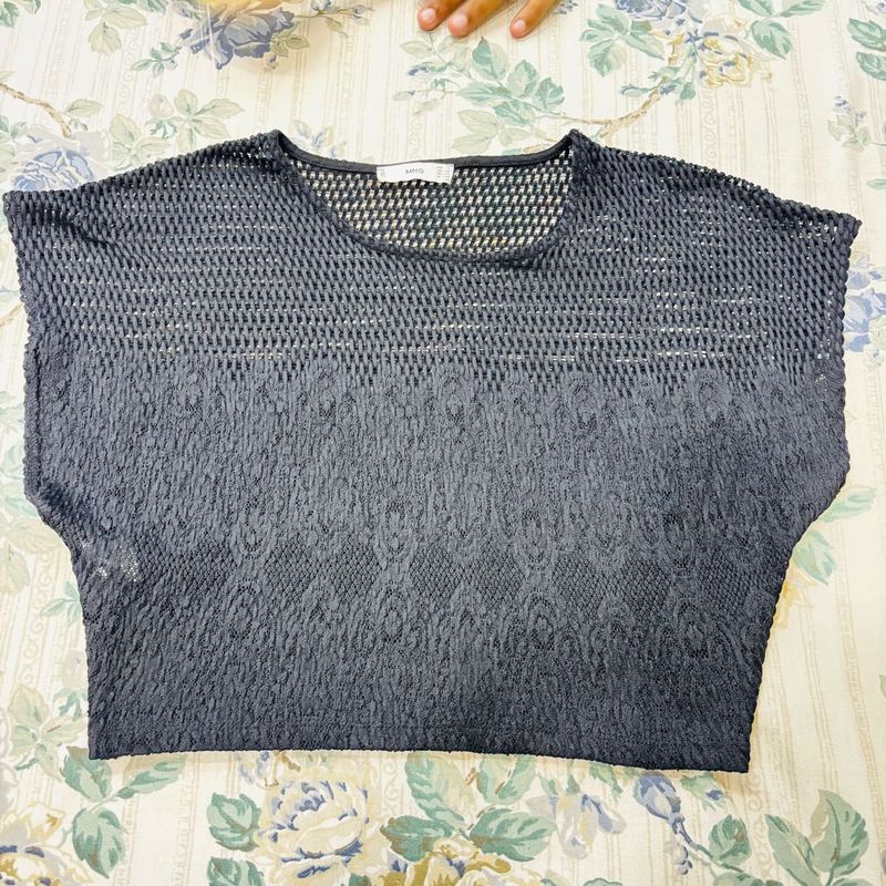 Sheer Mesh Knit Top
