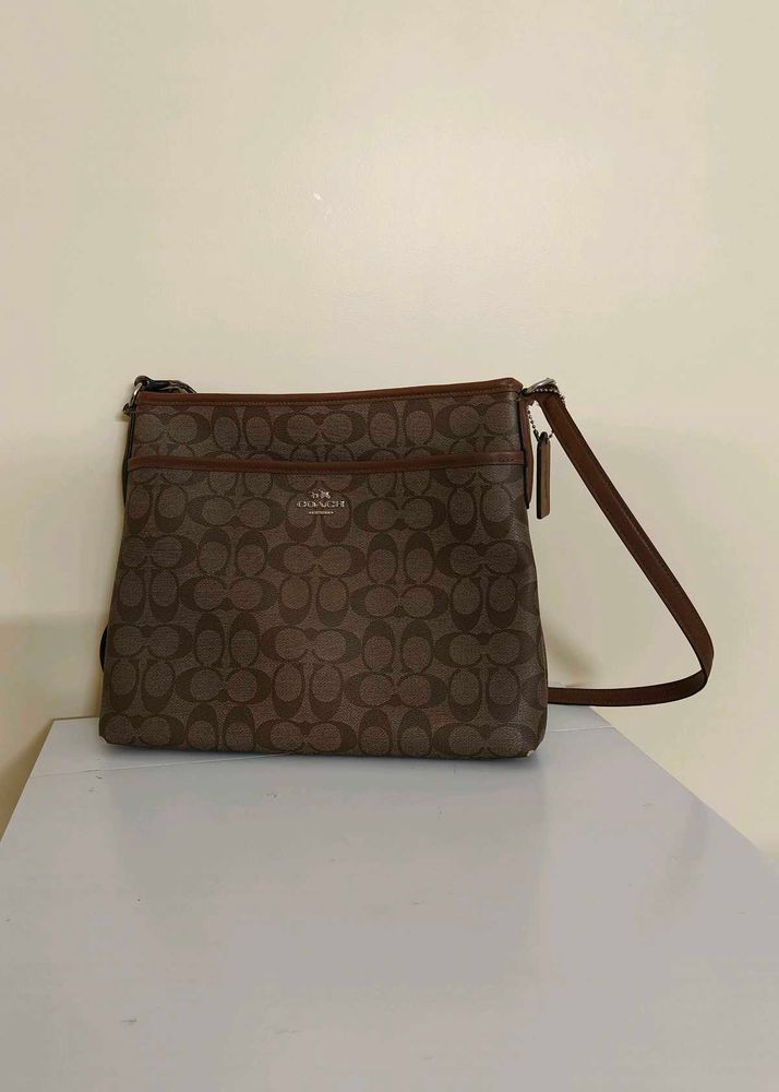 Coach Signature Brown Crossbody Bag
