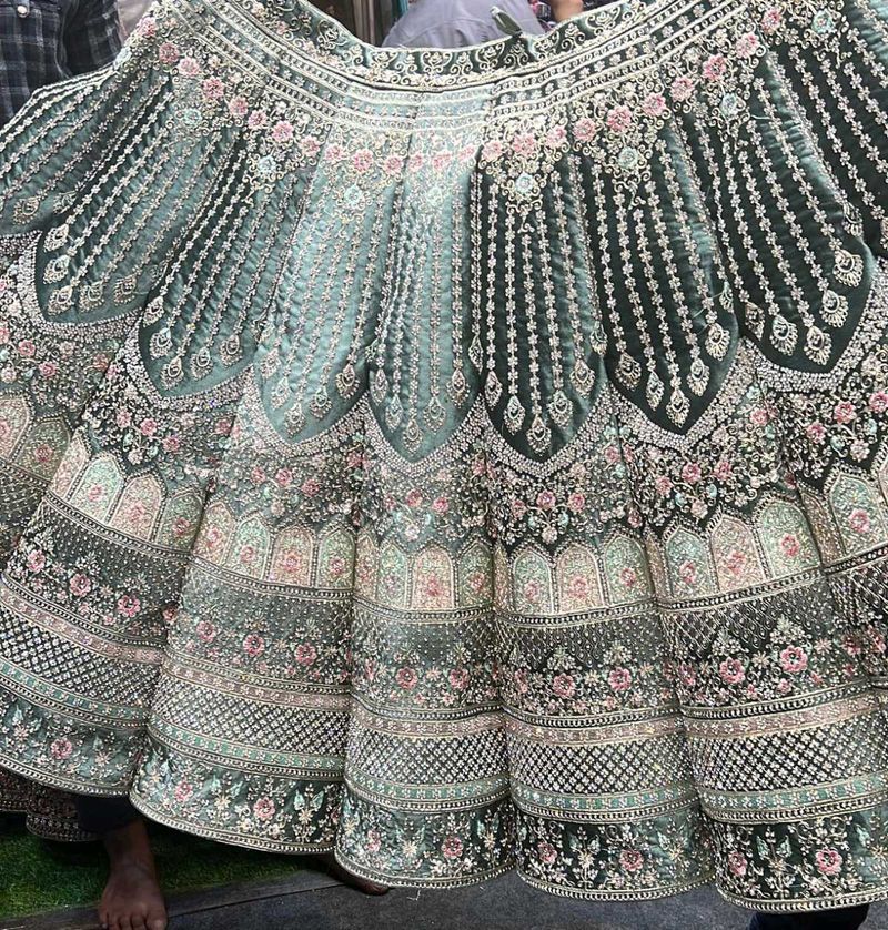 Semistitched Semi Bridal Lehenga
