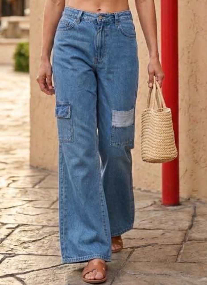 Wide Leg Cargo Jeans