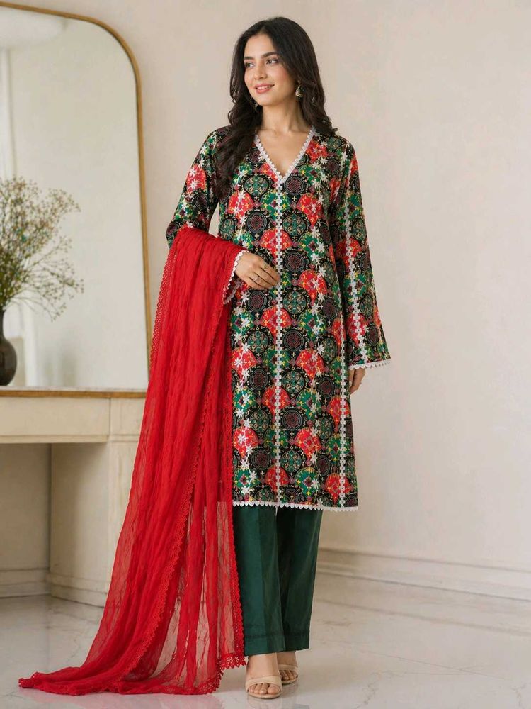 Beautiful Printed Kurta Set with Dupatta