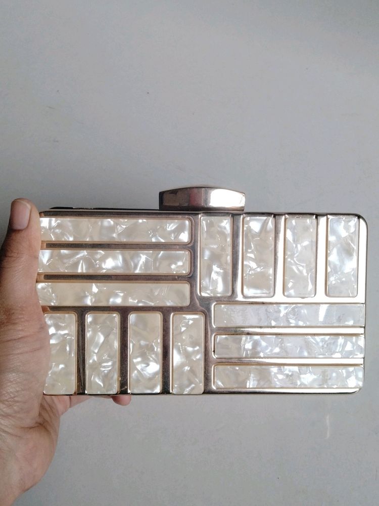 Amazing Condition. White Party Wear Clutch