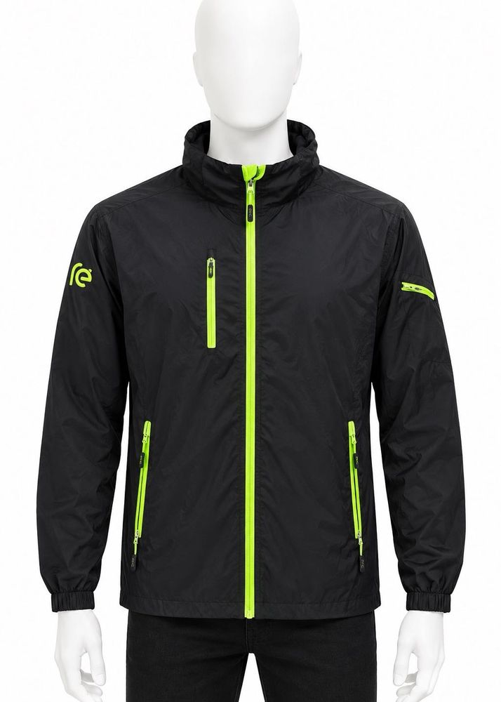 Men's Black &amp; Neon Windbreaker Jacket