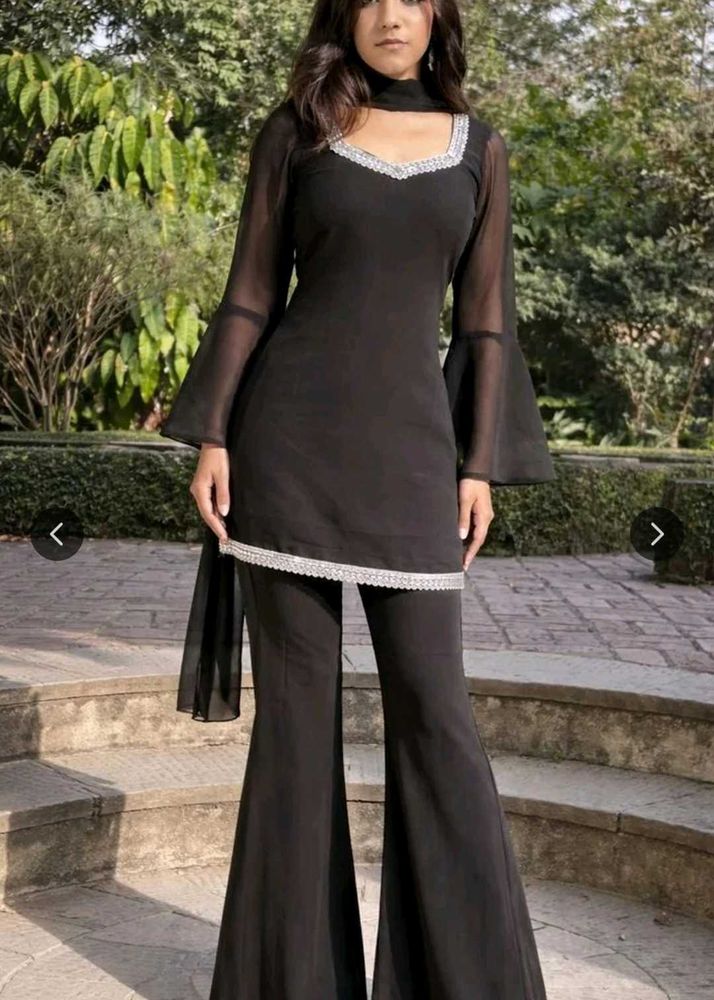 Vintage style kurtha with sharara+dupatta