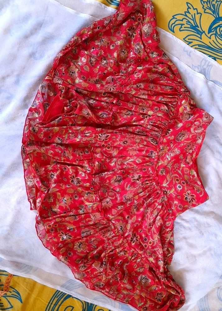 CLEARANCE SALE! FULL FLARED CORAL Y2K SKIRT 🧡🌼