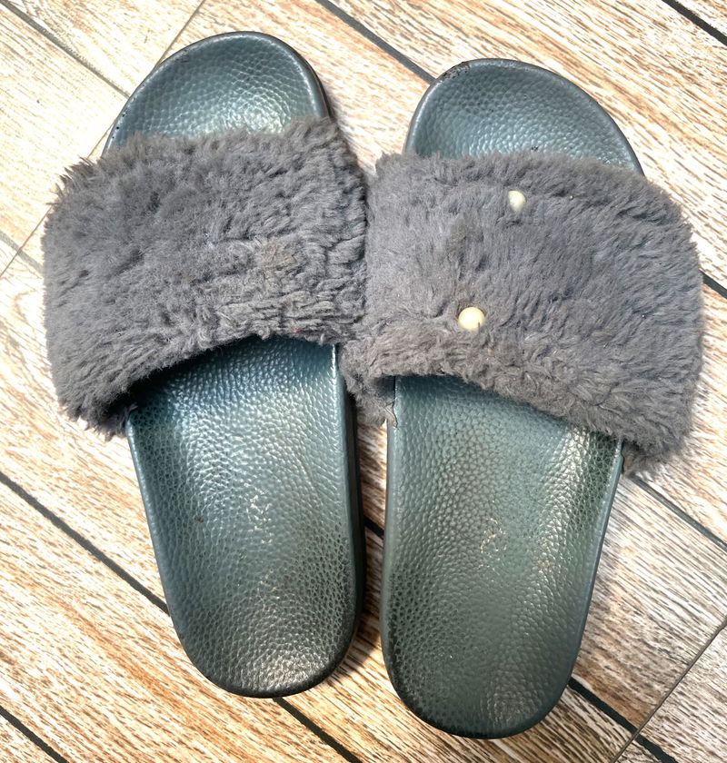 Grey Fuzzy Slides