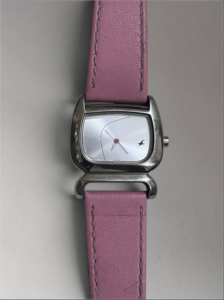 Fastrack Pink Leather Strap Watch