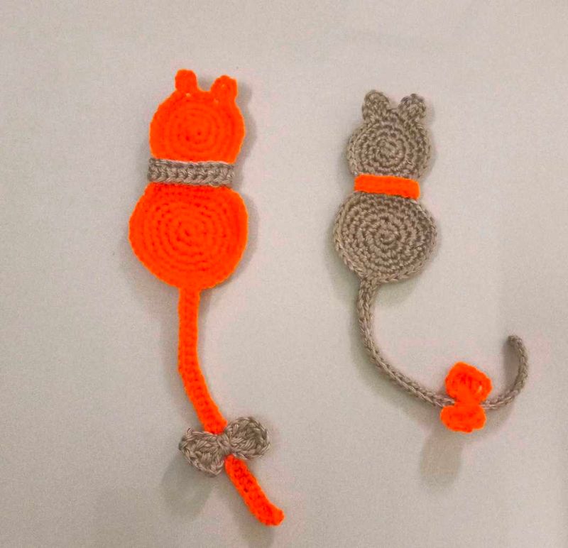 Crochet Cat bookmark /decor