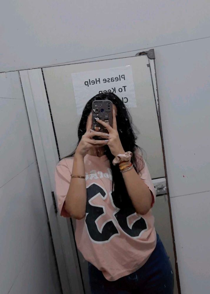 Pink Graphic Print T-Shirt