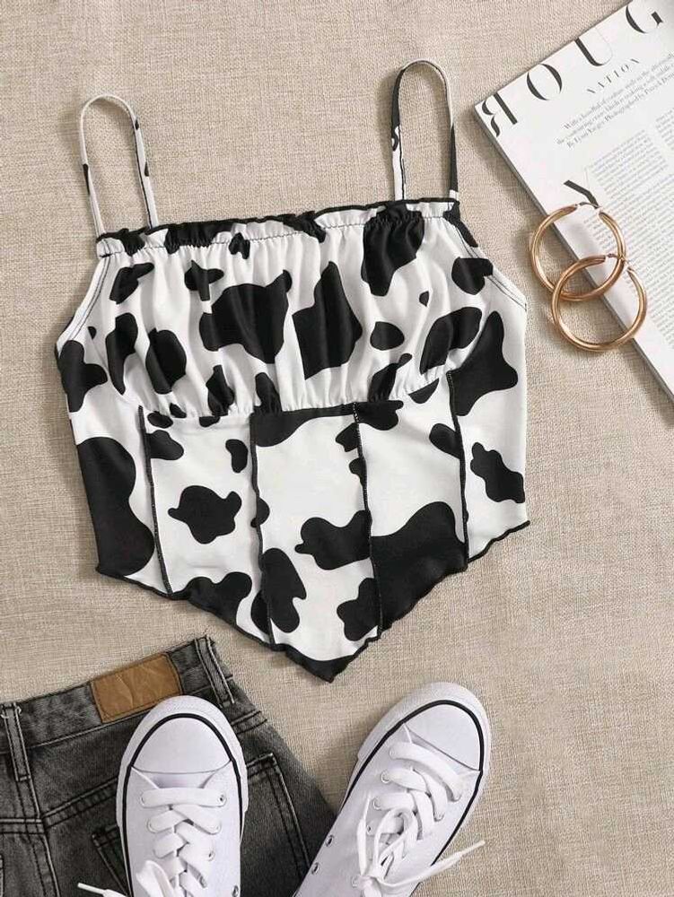 Cow Print Camisole Top