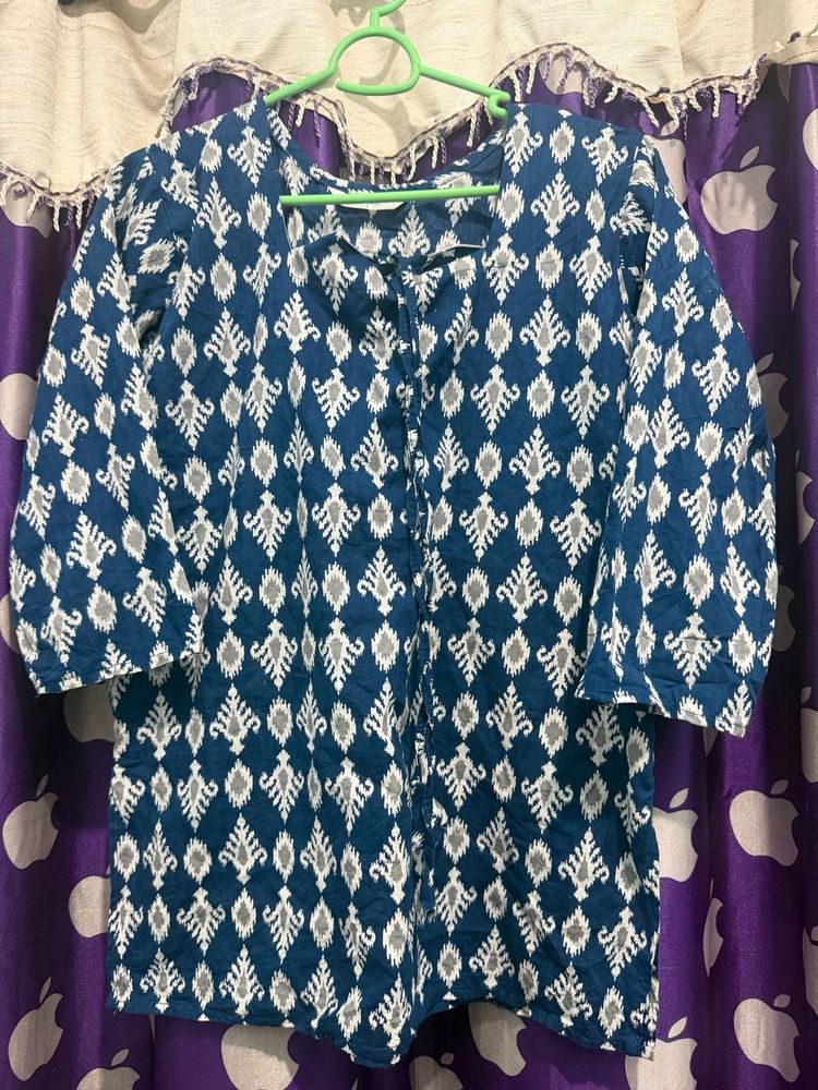 Stylish Blue Printed Kurta
