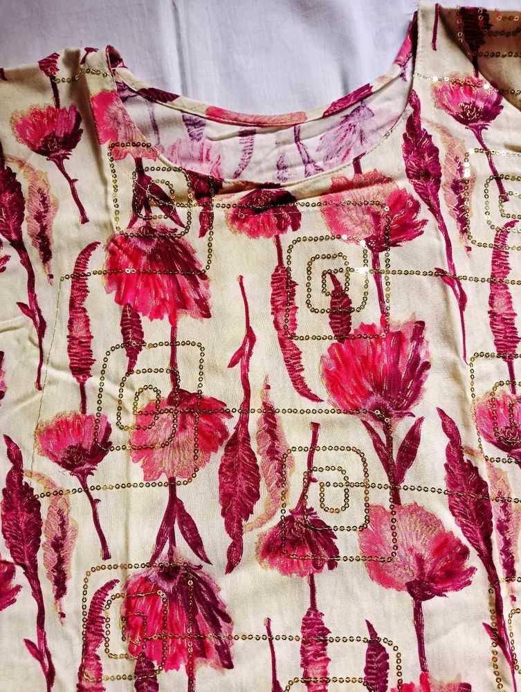 Floral Print Kurta