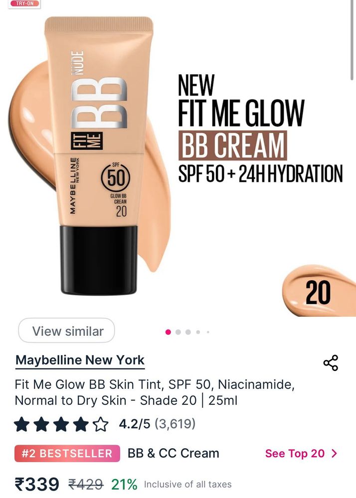 Maybelline Fit Me BB Cream SPF 50