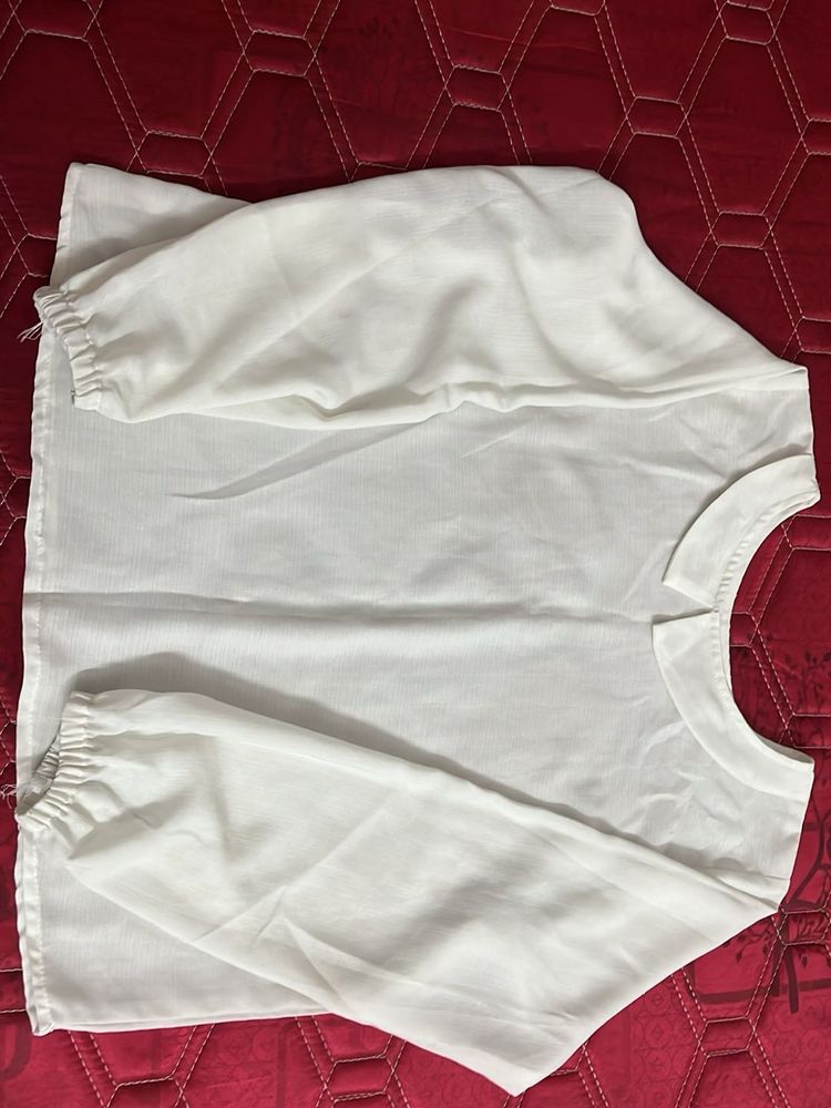 White Puff Sleeve Blouse