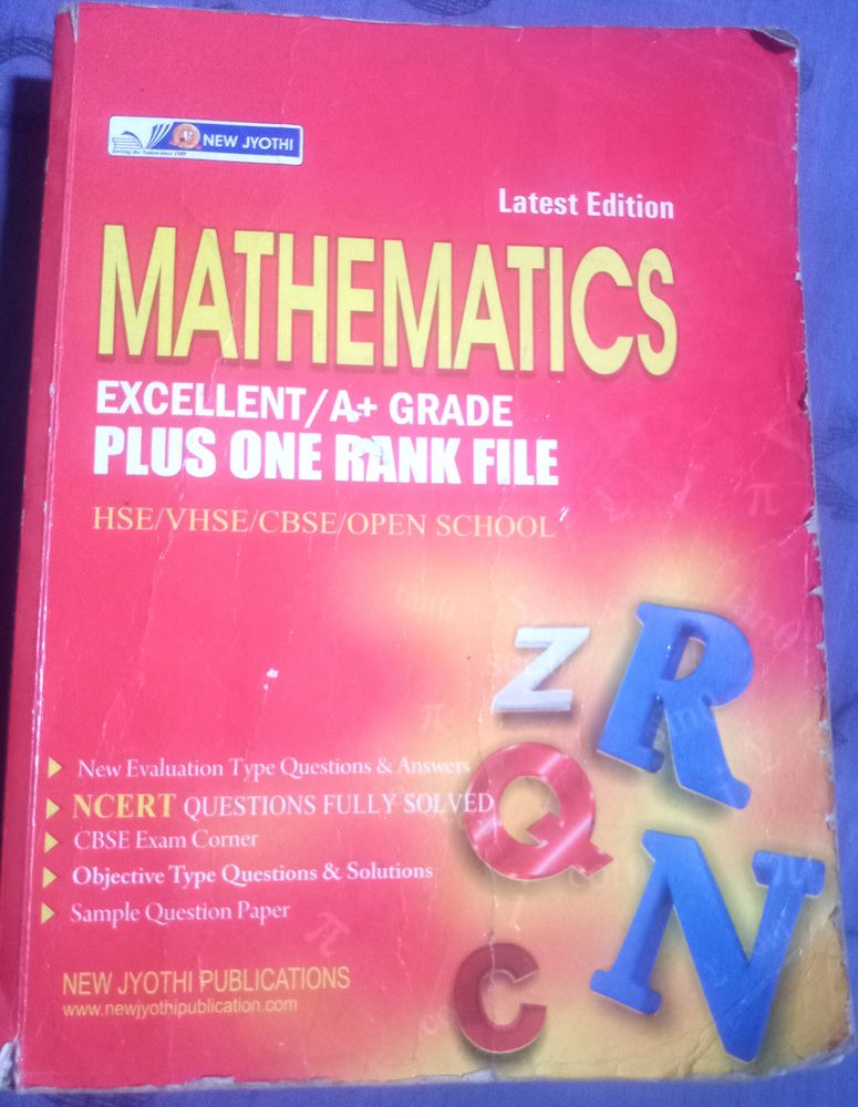 Ncert Plus One Maths/ Mathematics Rank File Guide For BIOSCIENCE