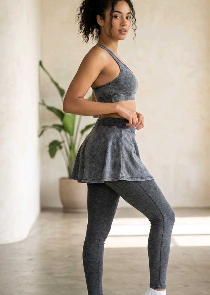 sports leggings with attached skirts