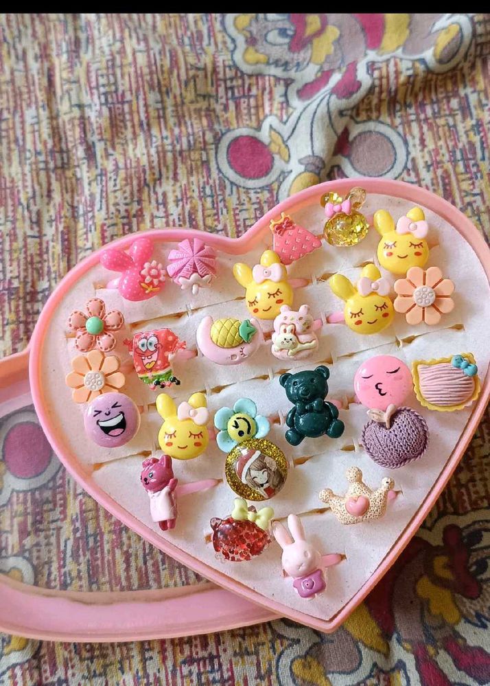 Cute Assorted Kids Rings Set