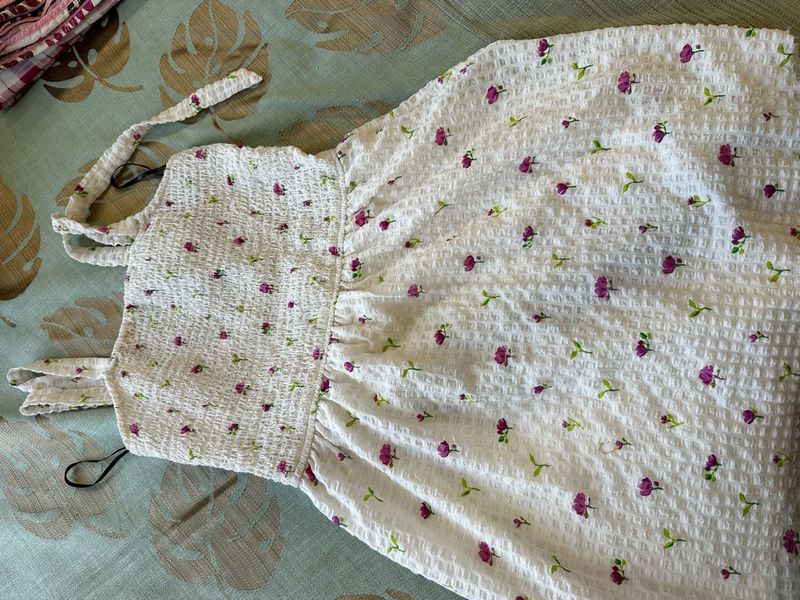 Cute Floral Smocked Mini Dress