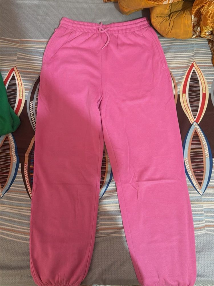 Vibrant Green and Pink Joggers (24-26) waist